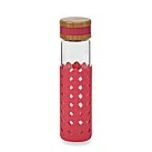 🍓New🍓 Manna™ Wai® 18 oz. Glass Bottle Bamboo Lid in DRAGONFRUIT Color